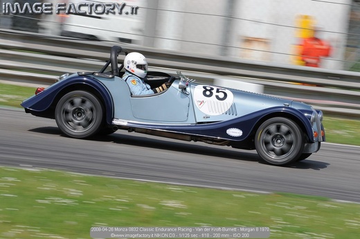 2008-04-26 Monza 0832 Classic Endurance Racing - Van der Kroft-Burnett - Morgan 8 1970